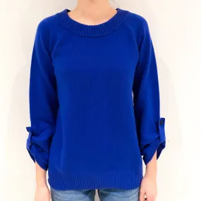 Cobalt Blue Chunky Crew Neck Jumper Extra Small