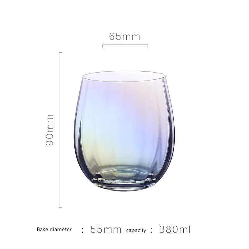 Colorful Champagne Glass Light Luxury Electroplating Crystal Glass Wine Glass