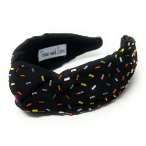 Confetti Knot Headband (Black)