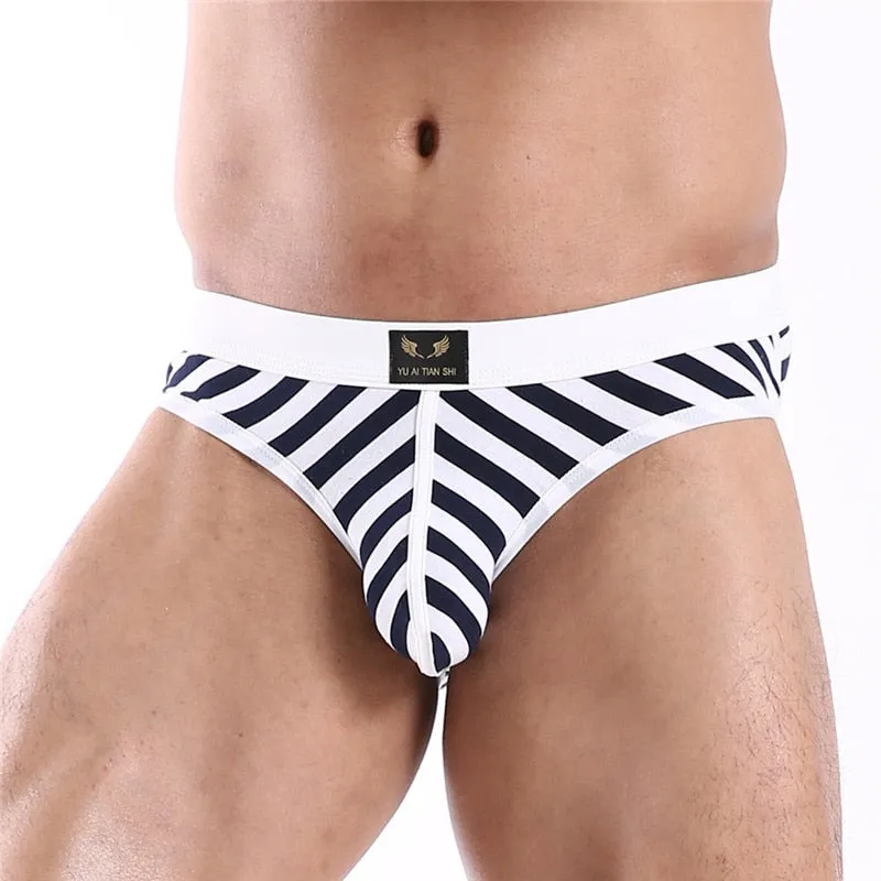 Cotton Striped Pattern Breathable Briefs