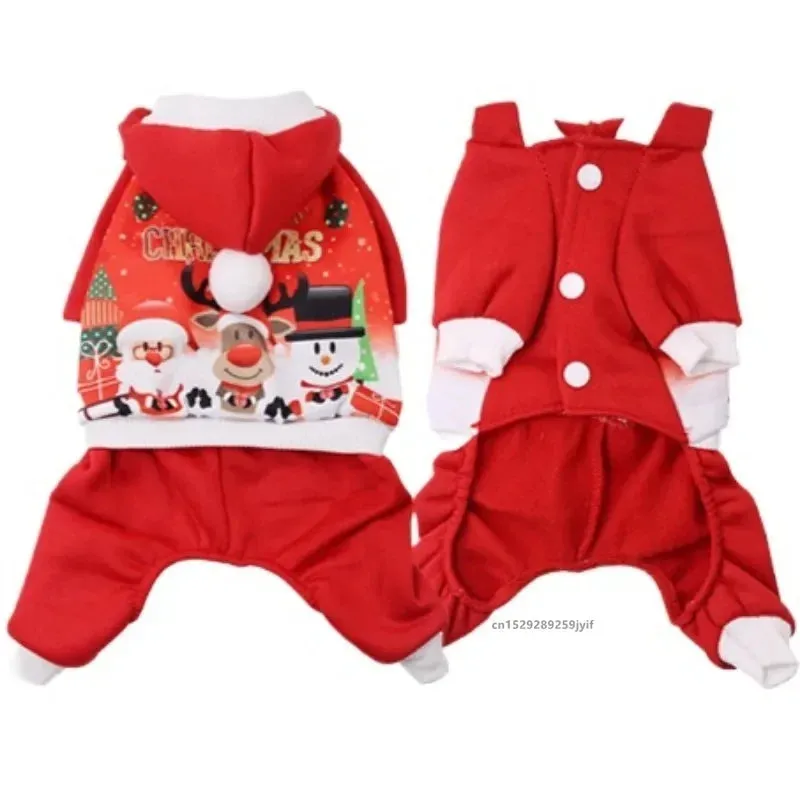 Cozy Winter Pet Jumpsuit for Small to Medium Dogs and Cats