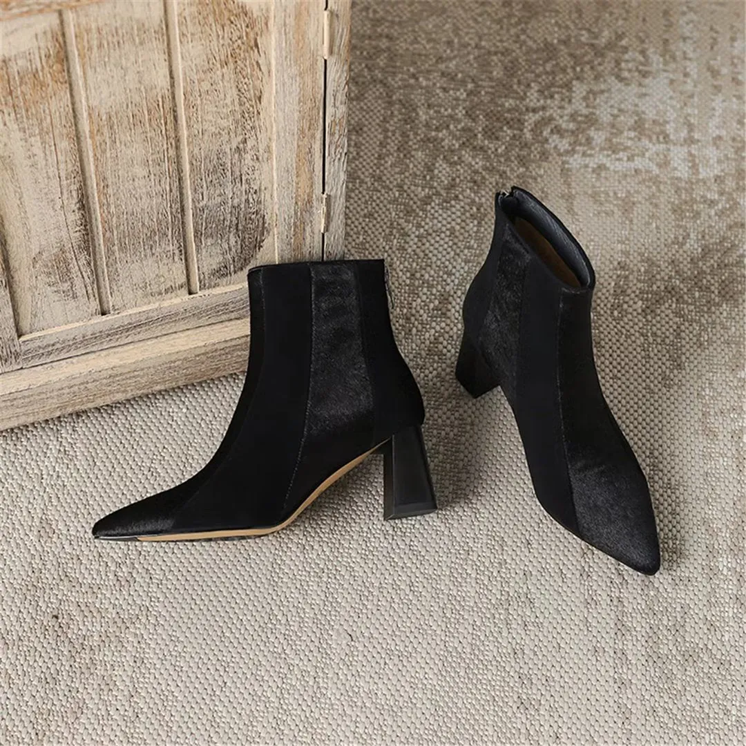 CrocAllure Horse Hair Pointed Boots