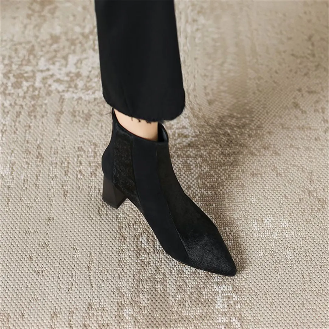 CrocAllure Horse Hair Pointed Boots