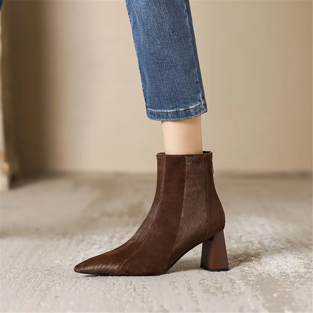 CrocAllure Horse Hair Pointed Boots