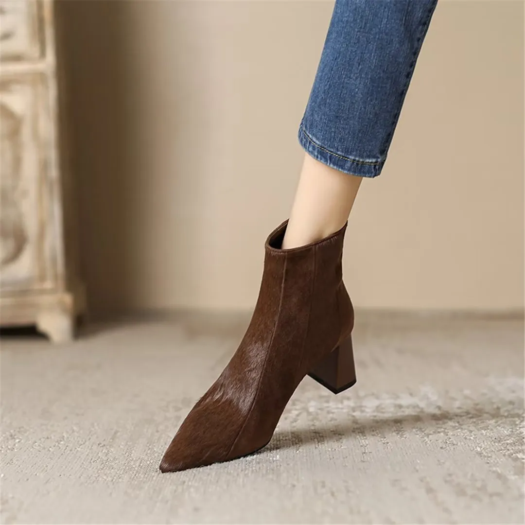 CrocAllure Horse Hair Pointed Boots