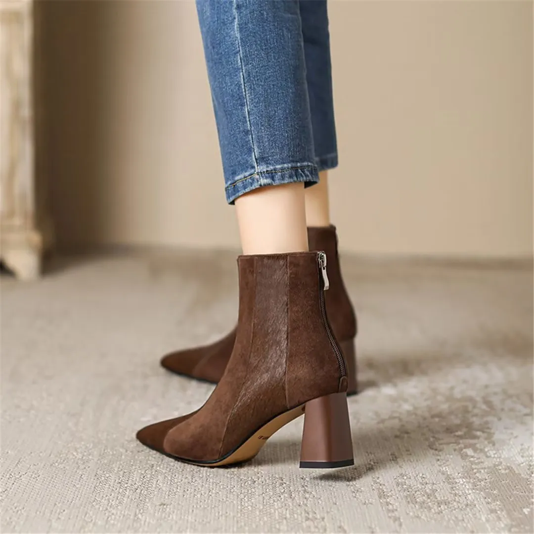 CrocAllure Horse Hair Pointed Boots