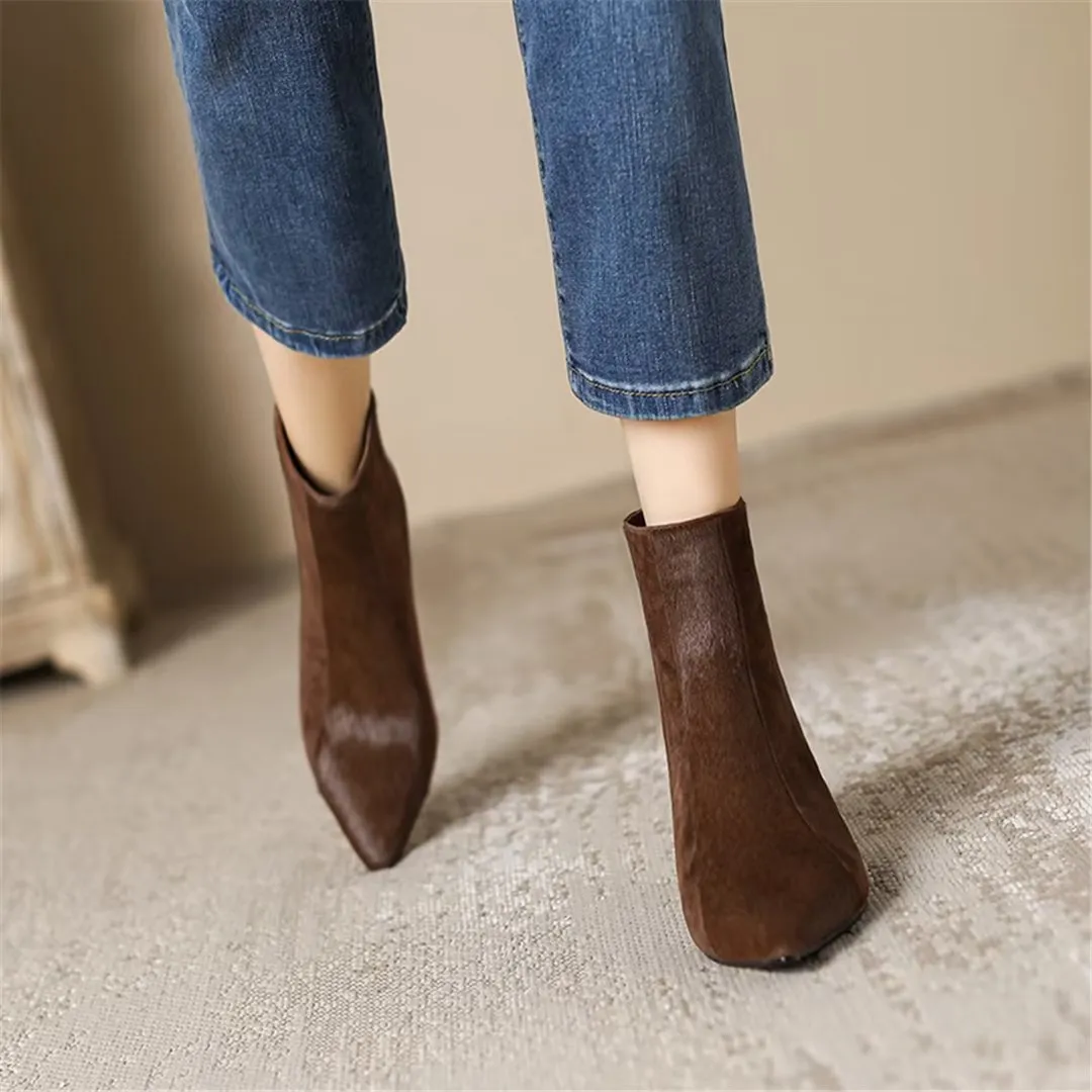 CrocAllure Horse Hair Pointed Boots