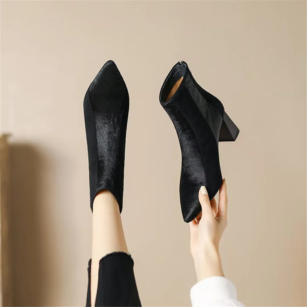 CrocAllure Horse Hair Pointed Boots