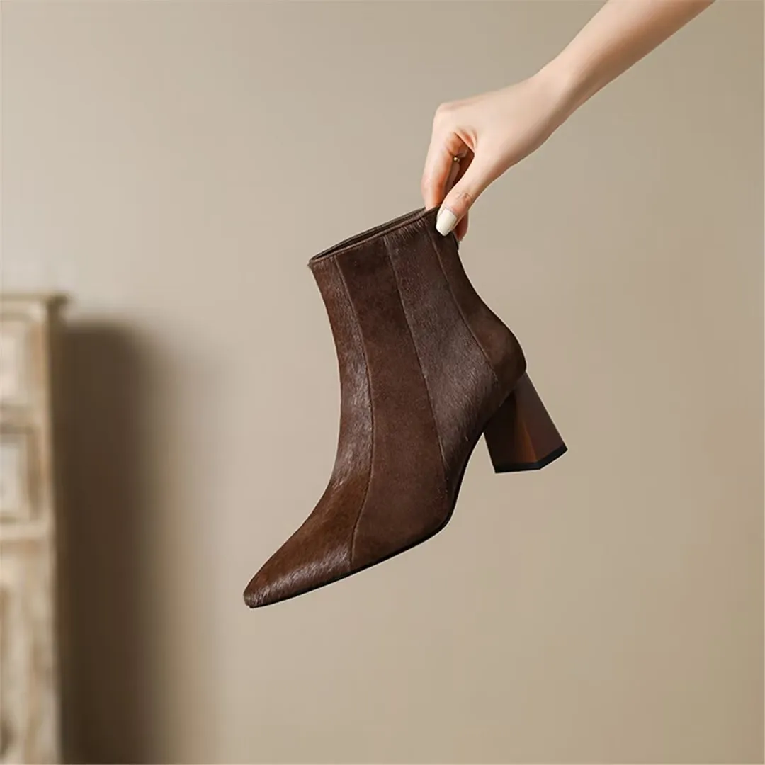 CrocAllure Horse Hair Pointed Boots