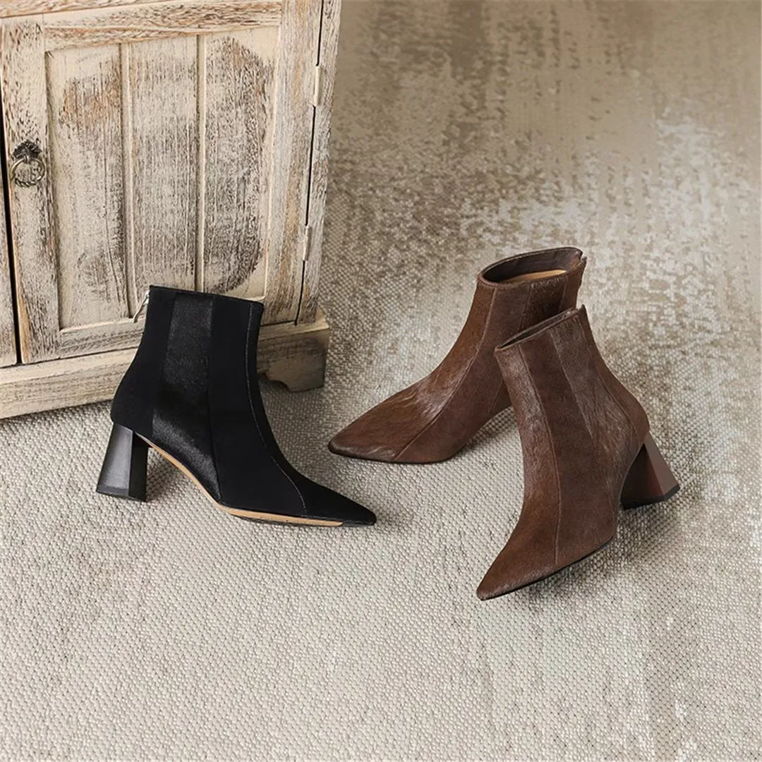 CrocAllure Horse Hair Pointed Boots