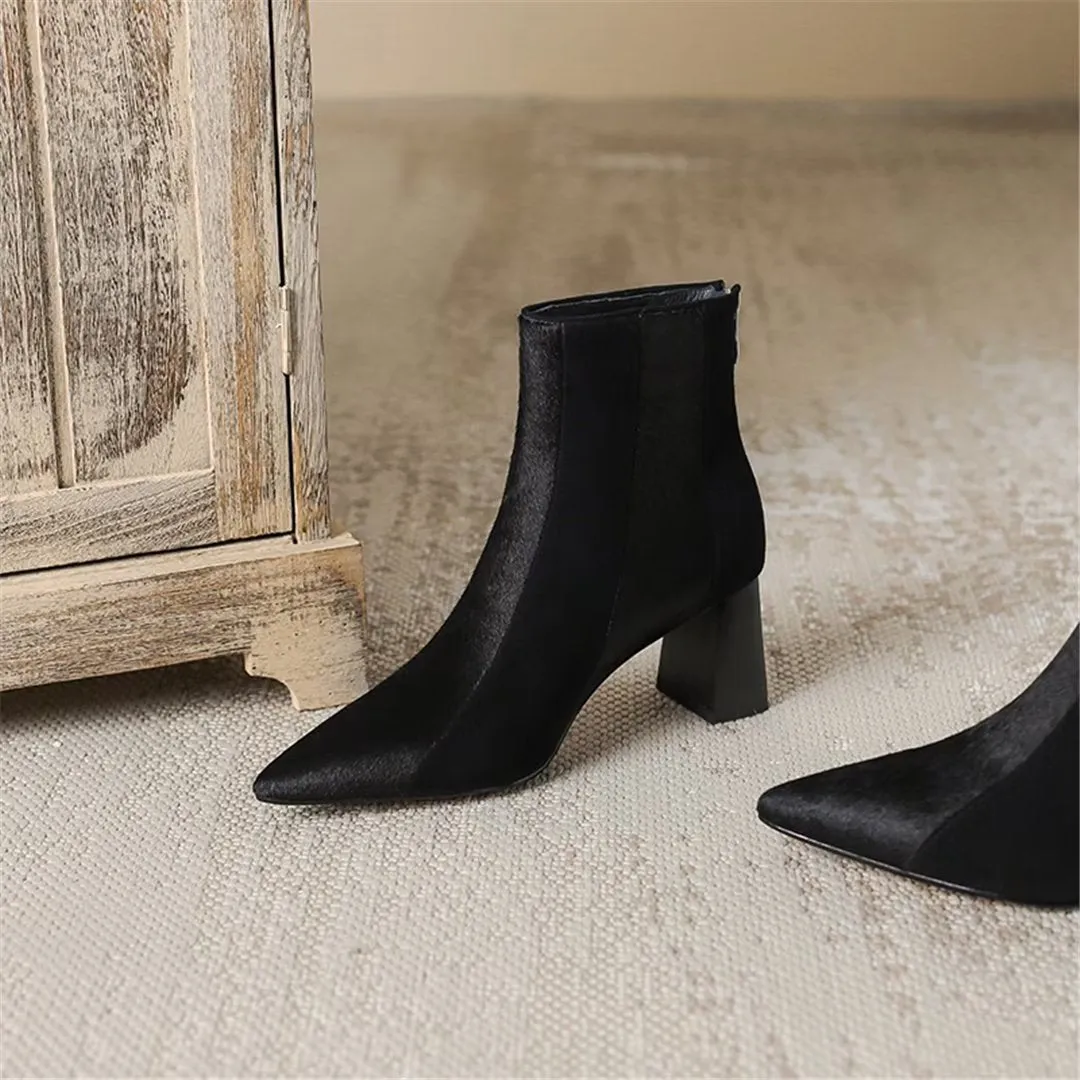 CrocAllure Horse Hair Pointed Boots