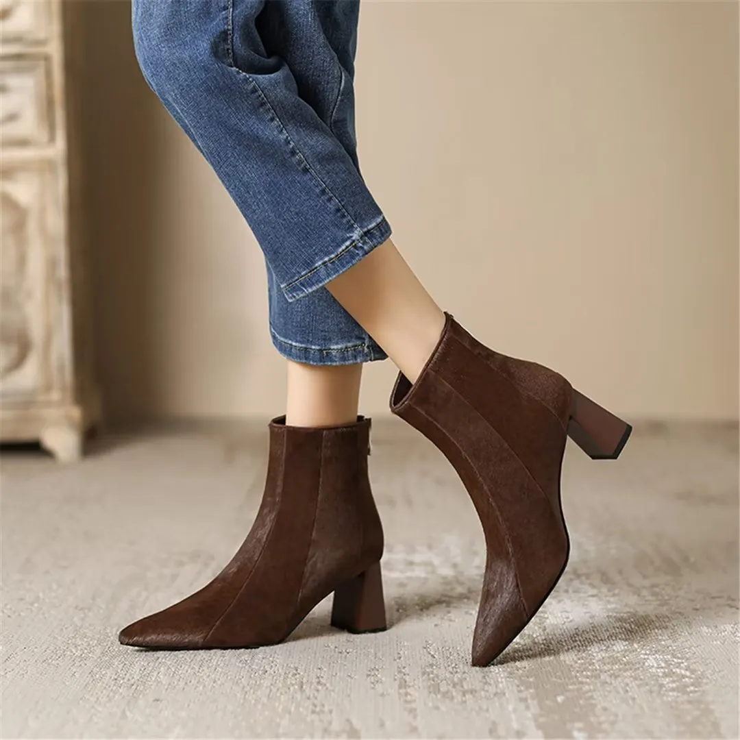 CrocAllure Horse Hair Pointed Boots