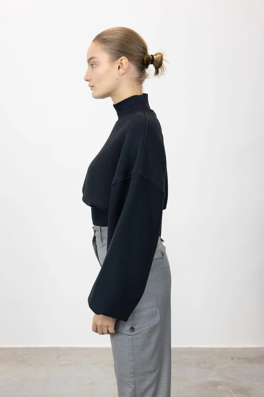 CROPPED PULLOVER TURTLENECK