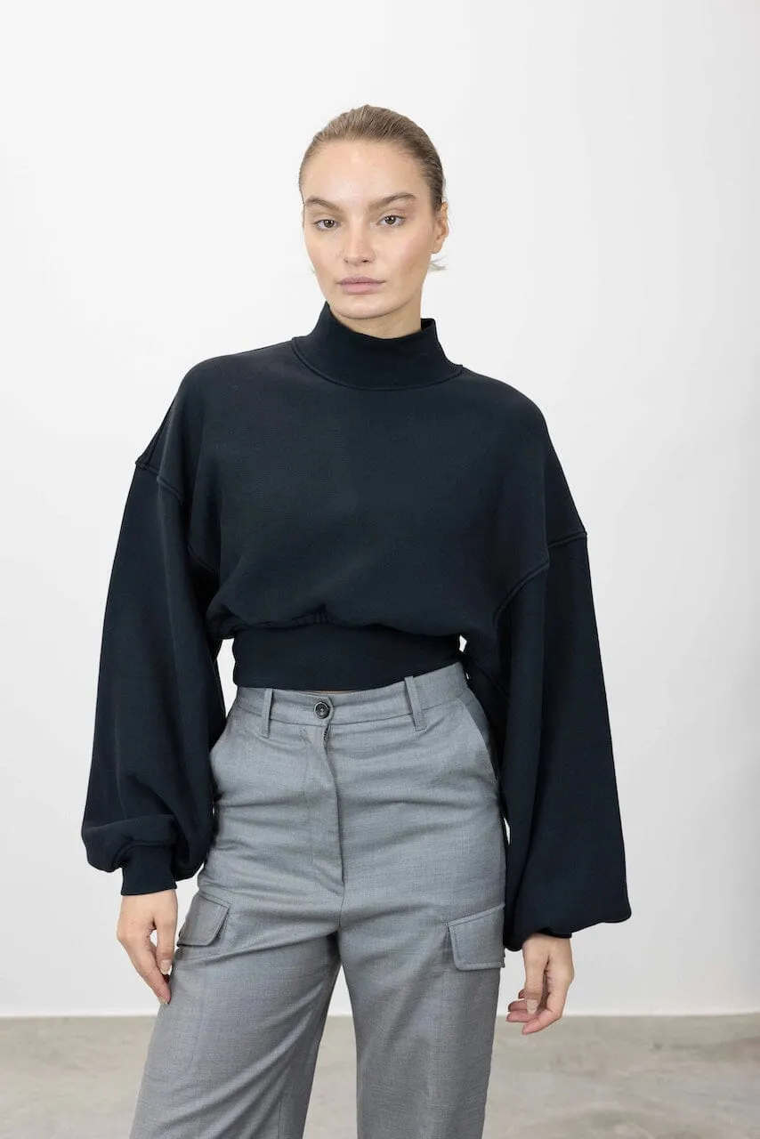 CROPPED PULLOVER TURTLENECK