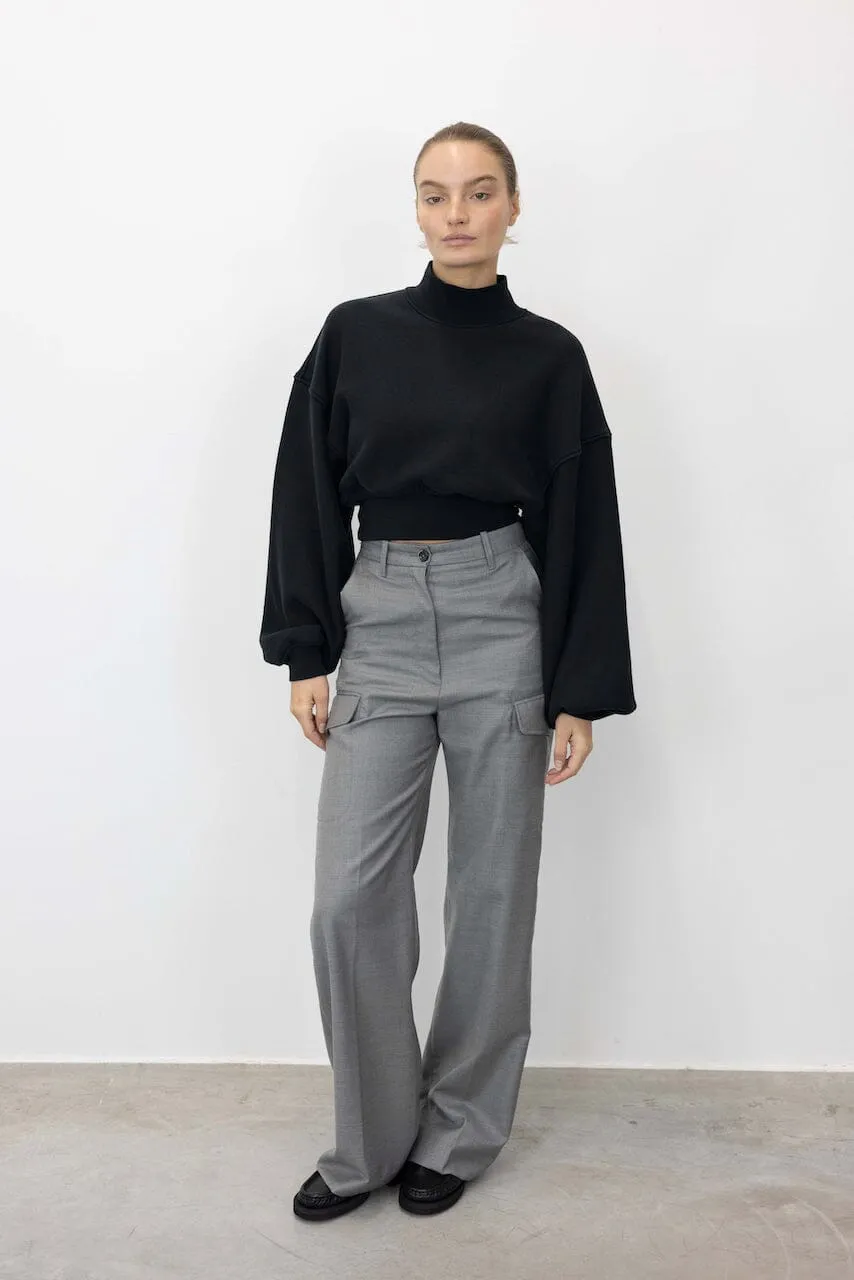 CROPPED PULLOVER TURTLENECK