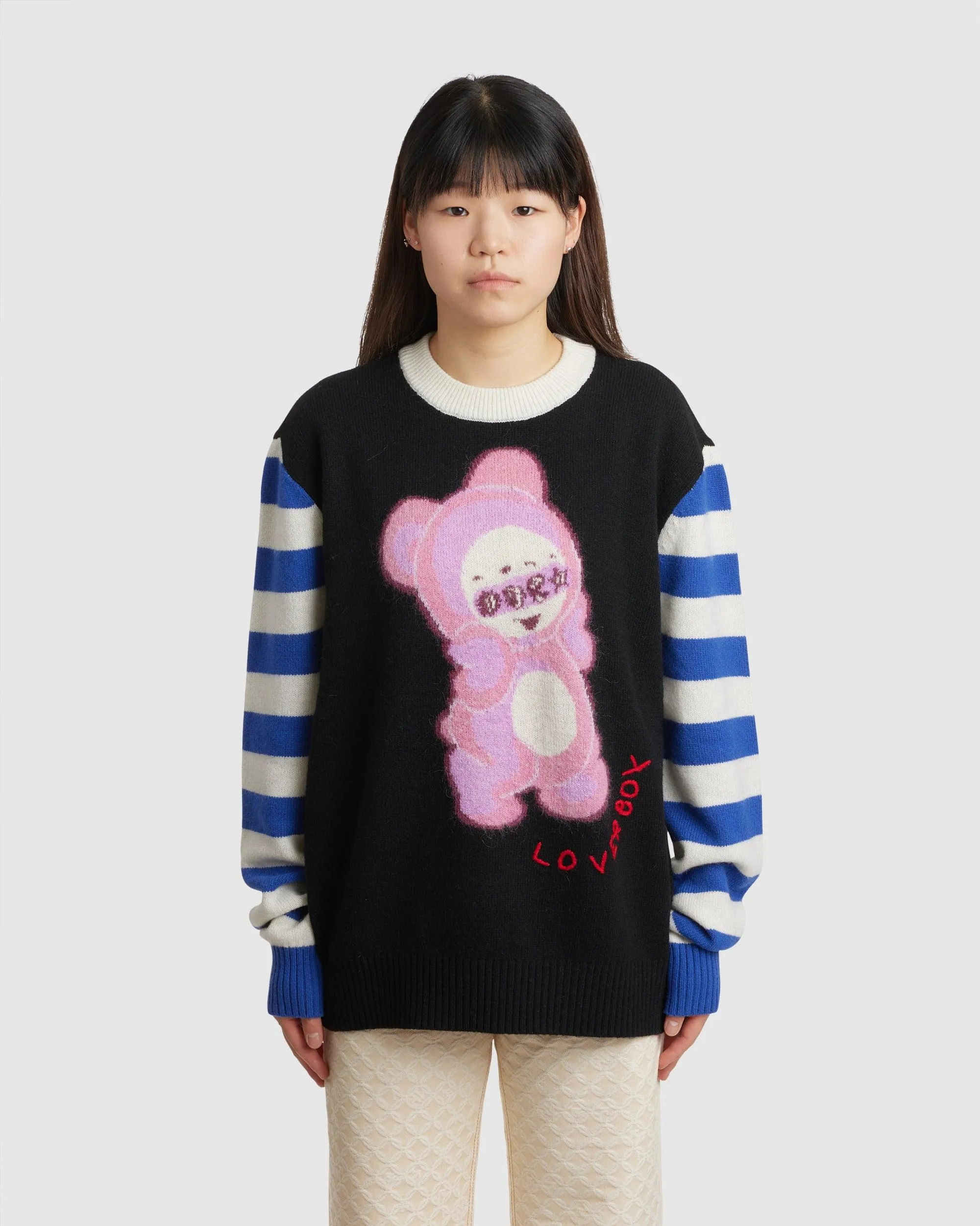 Cute Gromlin Jumper Black/Blue/Ecru (W)