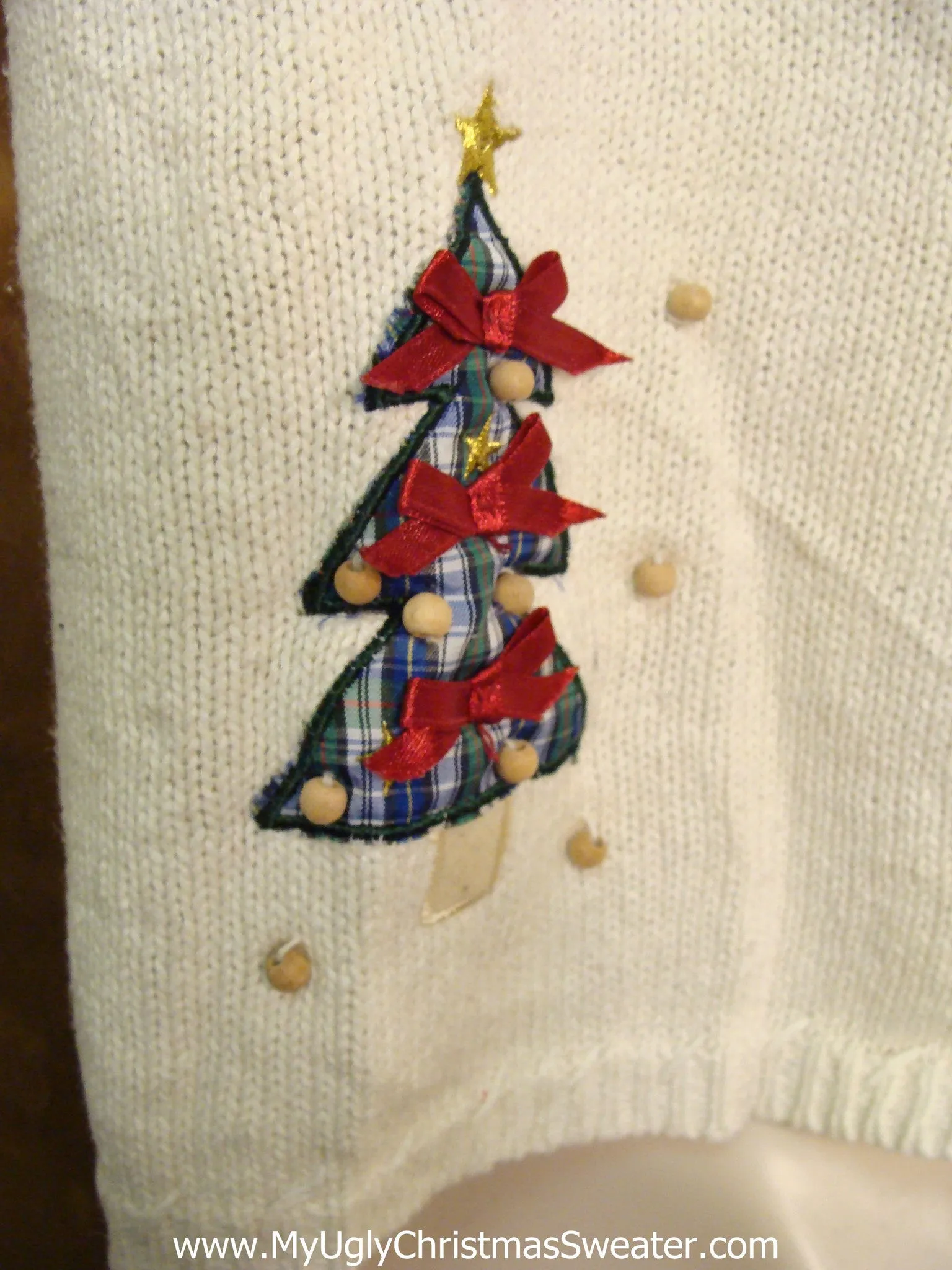 Cute Plaid Themed Ugly Christmas Jumper Vest