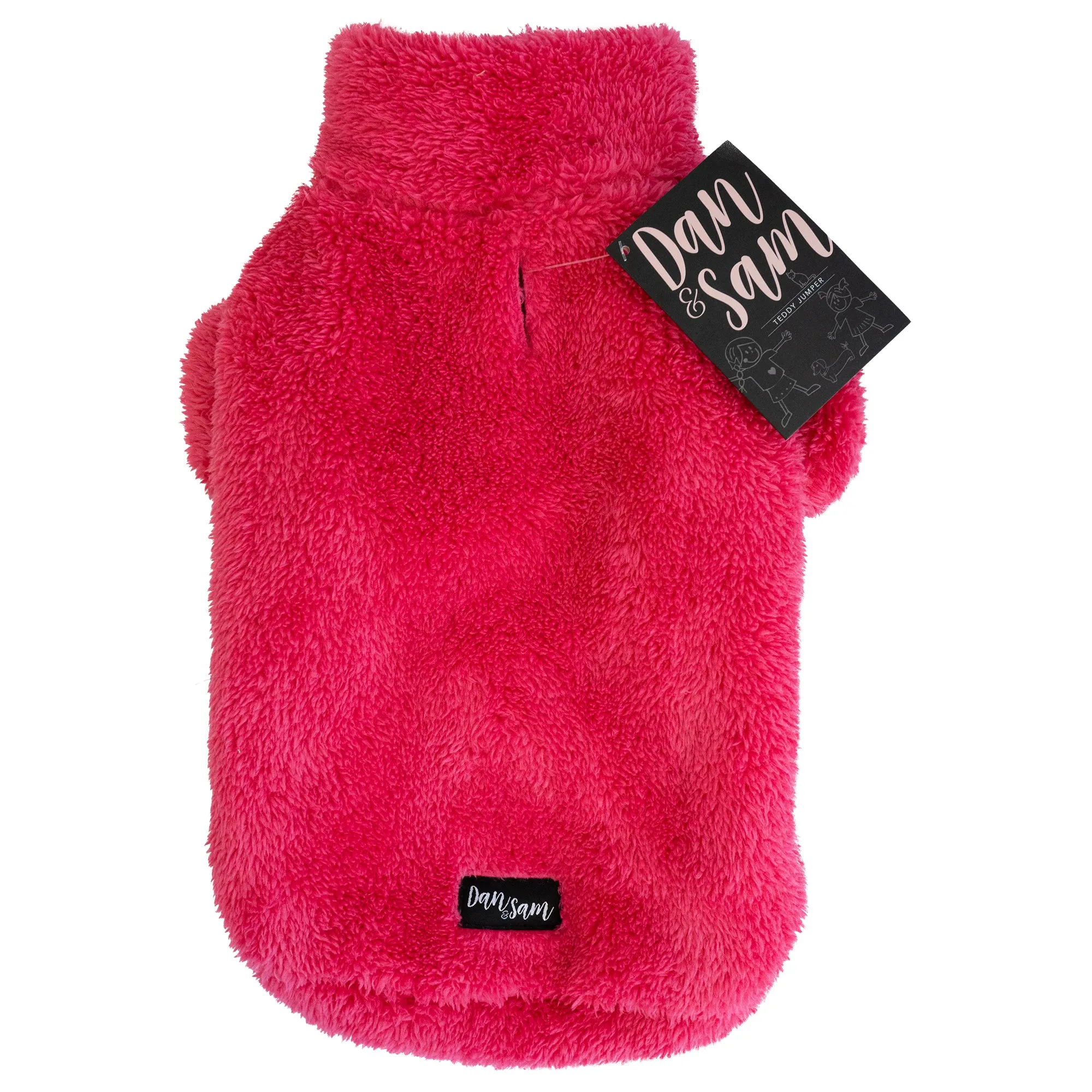 Dan & Sam - Teddy Jumper (Raspberry Sorbet) - 35cm