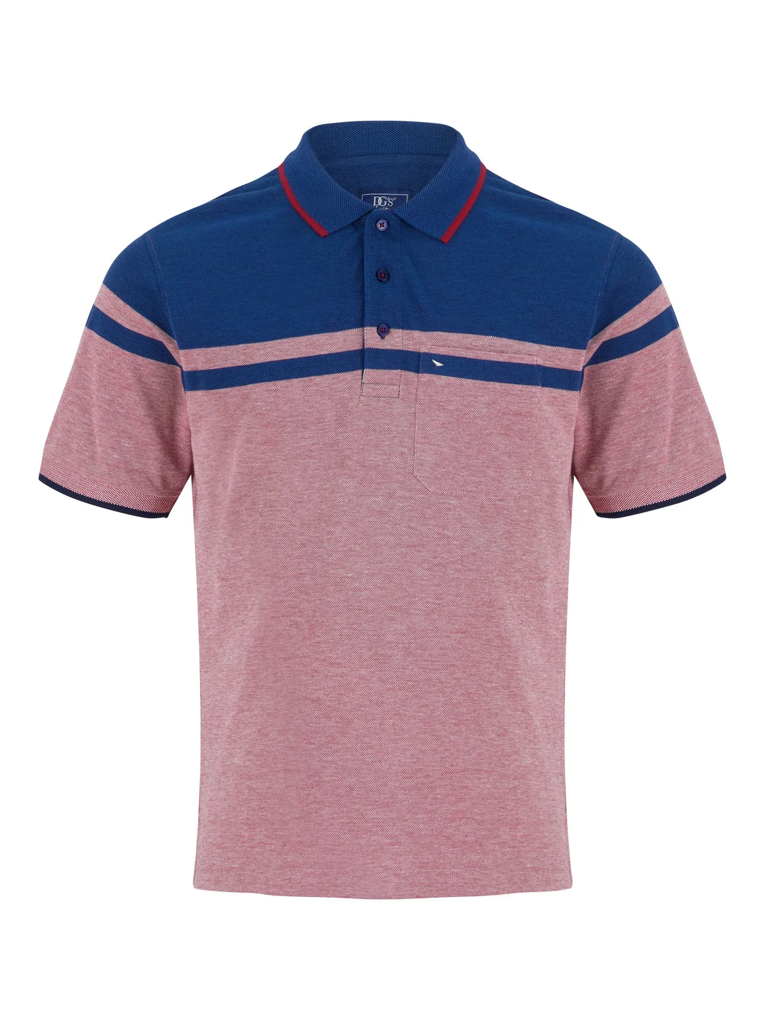 Daniel Grahame Short Sleeve 3 Button Polo Shirt - Red