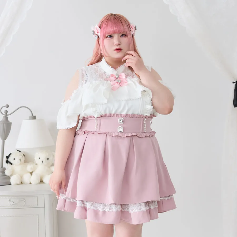 Dear My Love Whip "Pearl Bijou flared" skirt