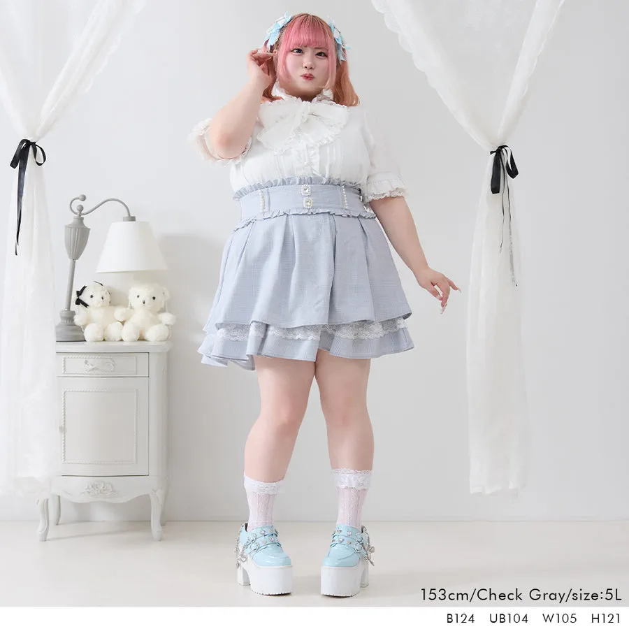 Dear My Love Whip "Pearl Bijou flared" skirt