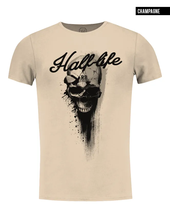 Designer Skull Men's T-shirt "Half-Life" / Color Option / MD811