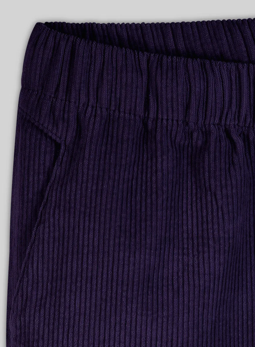 Easy Pants Purple Corduroy