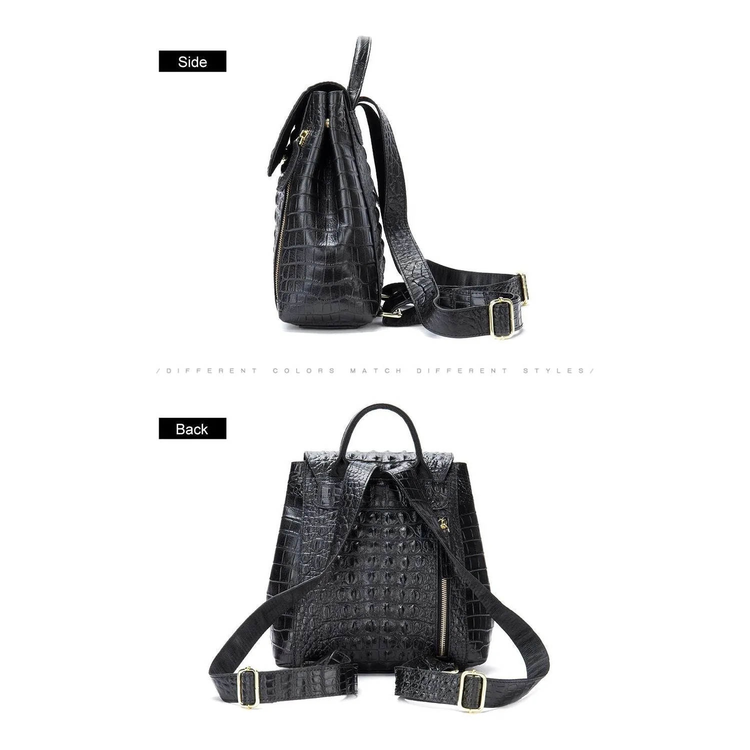 Exotic Chic Croco Texture Women's Fashion Backpack