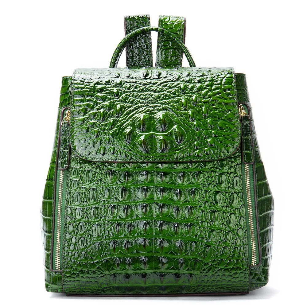 Exotic Chic Croco Texture Women's Fashion Backpack