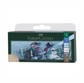 Faber-Castell Winterlude Pitt Artist Brush Pens (set of 6)