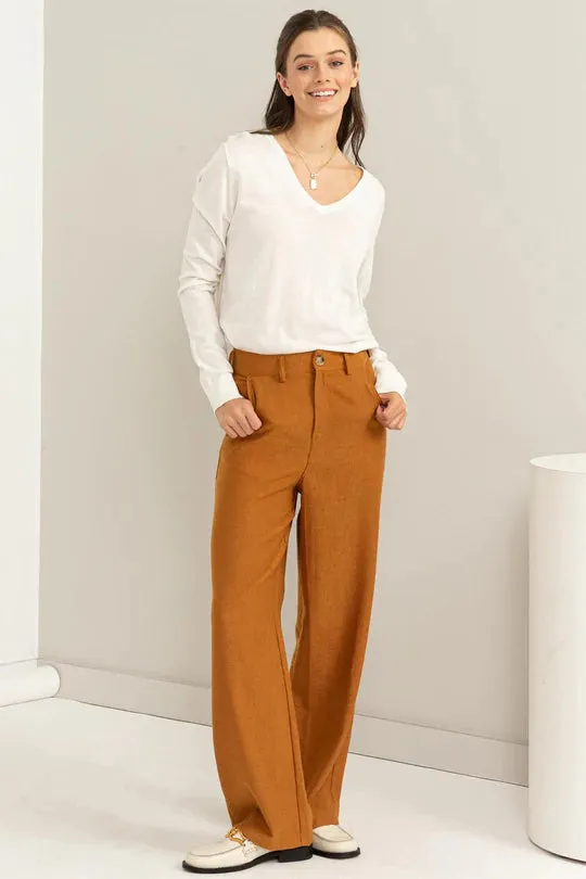 FINAL SALE Hey Babe Corduroy Pants in Camel