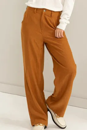 FINAL SALE Hey Babe Corduroy Pants in Camel