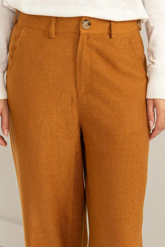 FINAL SALE Hey Babe Corduroy Pants in Camel