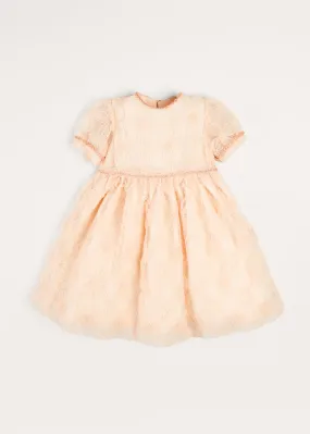 Floral Detail Party Dress In Pink (2-10yrs)