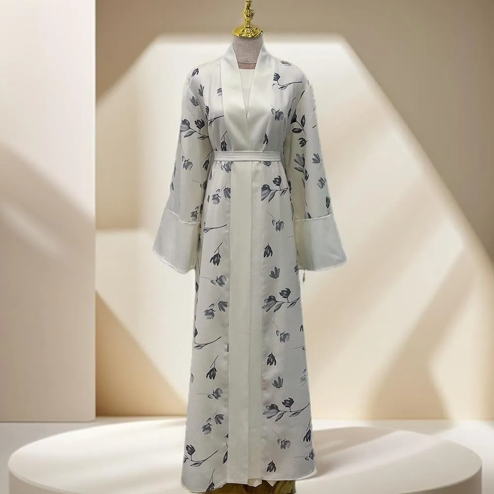 Floral pattern abaya with inner Jumpsuit