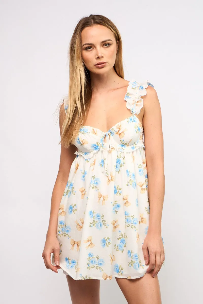 Flowers and Bows Babydoll Dress