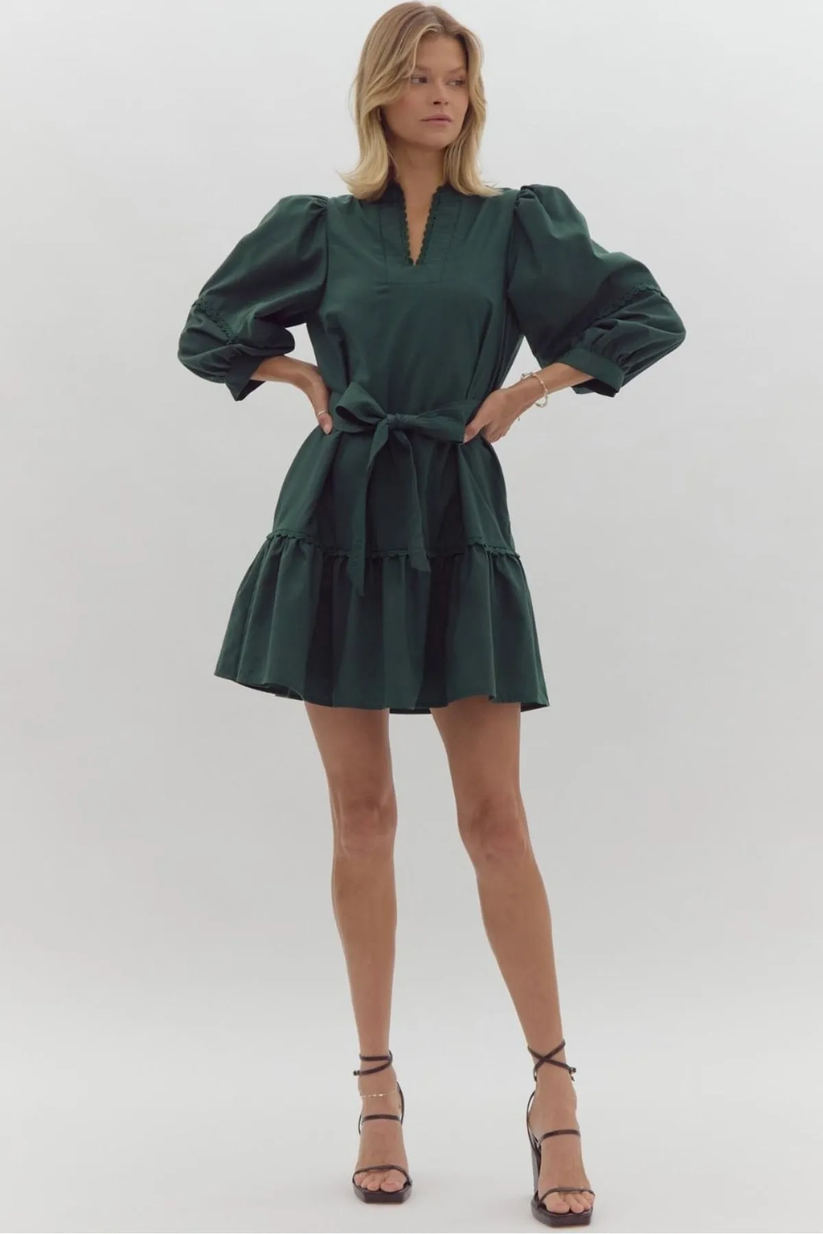 Forest Green Mini Dress