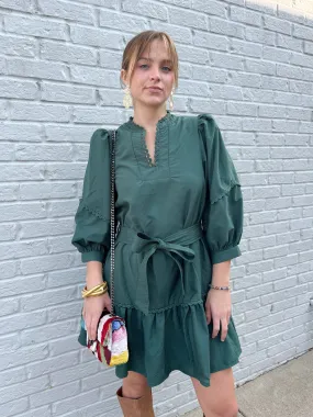 Forest Green Mini Dress