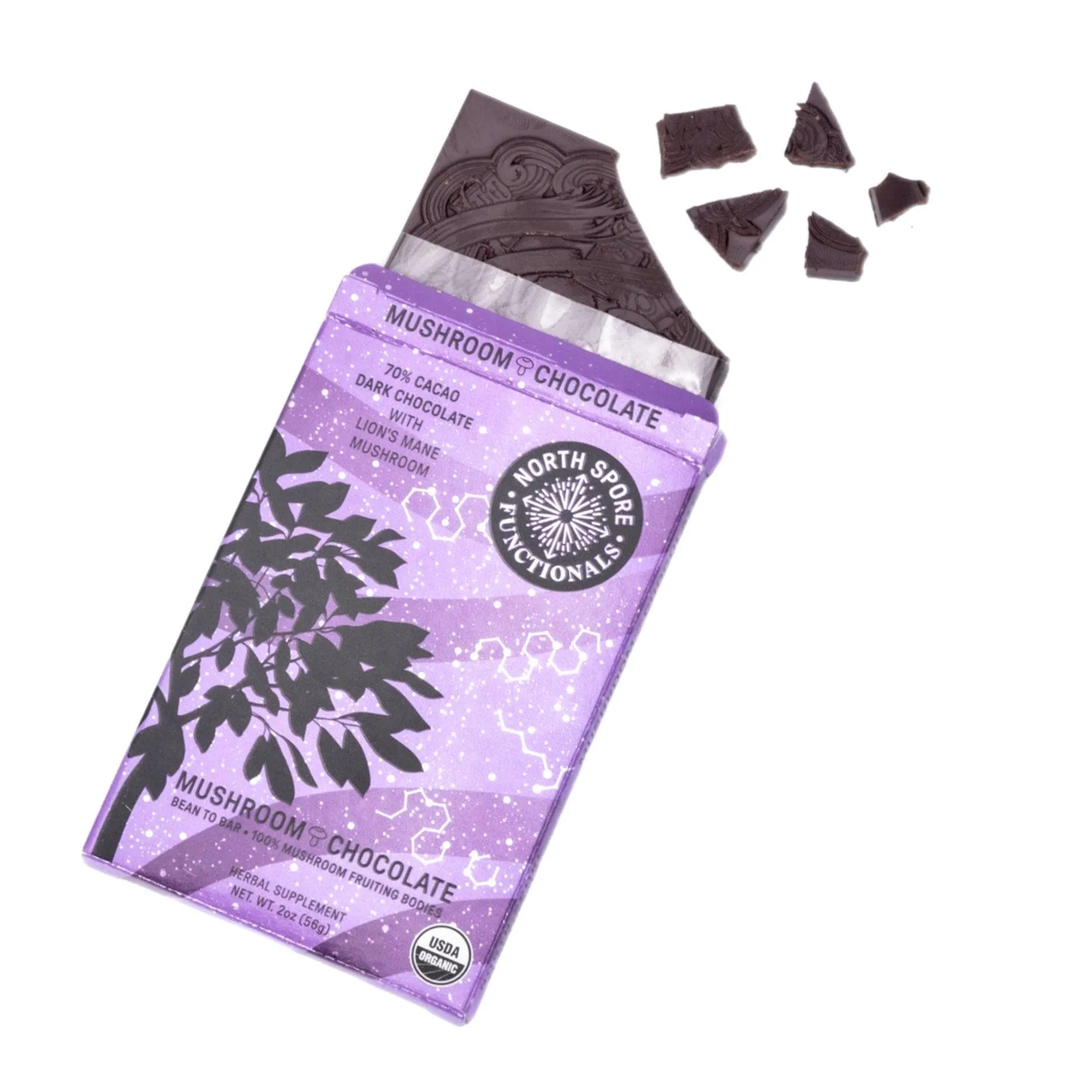 Functional Lion's Mane Mushroom 70% Dark Chocolate Bar