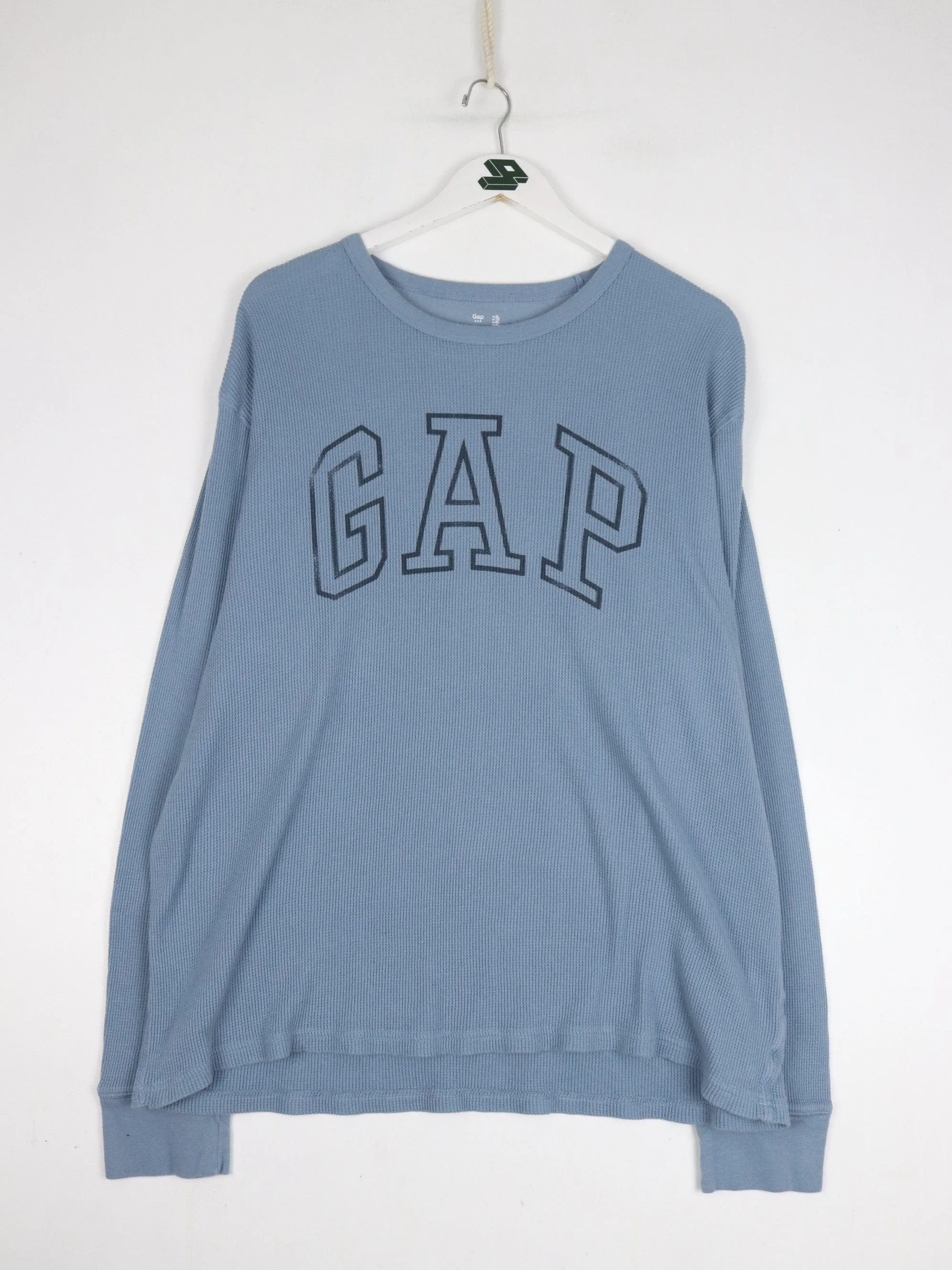 Gap Shirt Mens XL Blue Thermal Long Sleeve