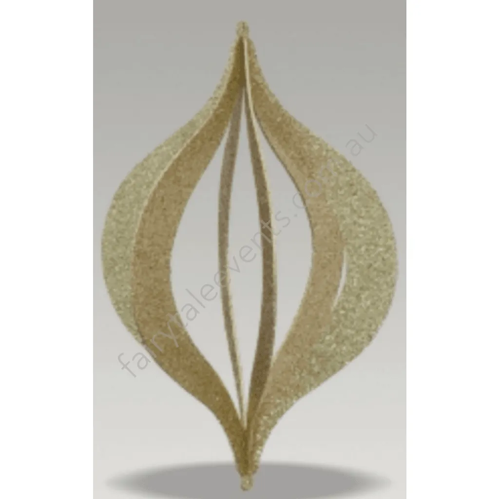 Gold glitter hanging onion large 50cm (ceiling decor)