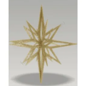 Gold glitter hanging star medium 40cm (ceiling decor)