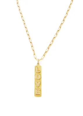 Gold Love Pendant Necklace