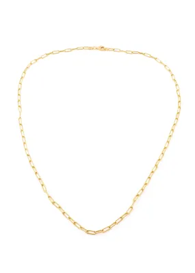 Gold Thick Rectangular Chain Necklace