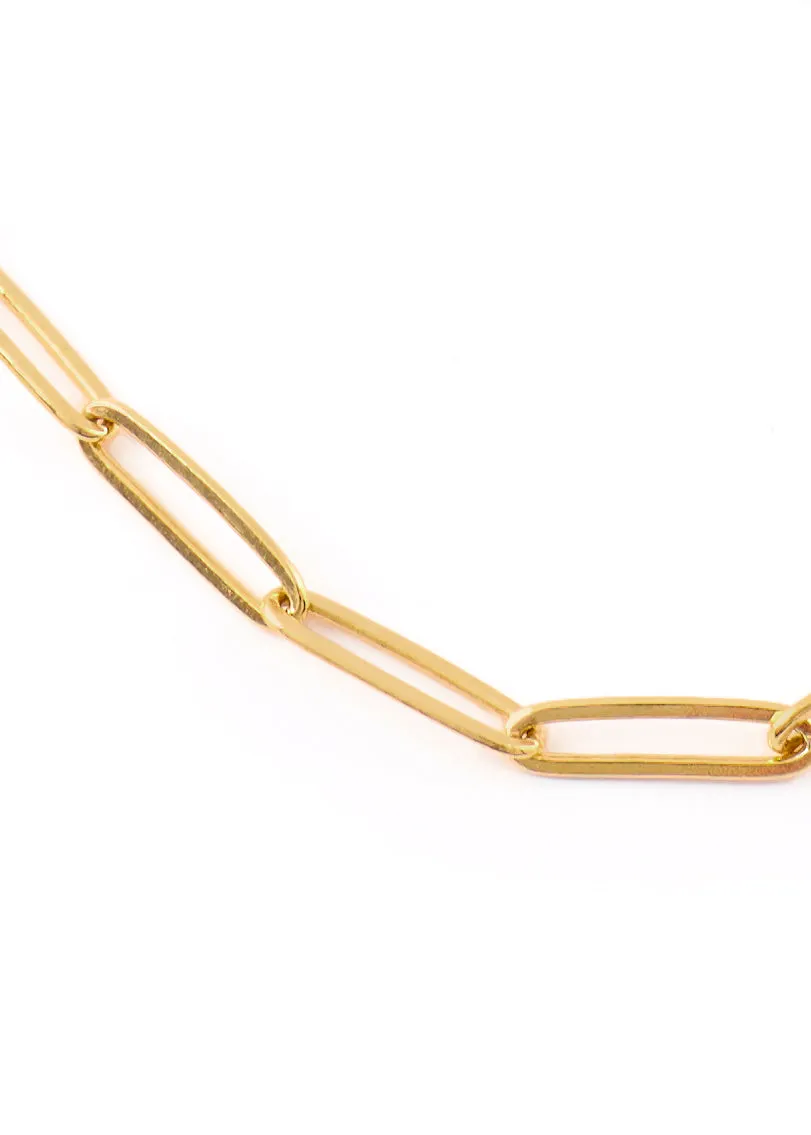 Gold Thin Rectangular Belcher Chain