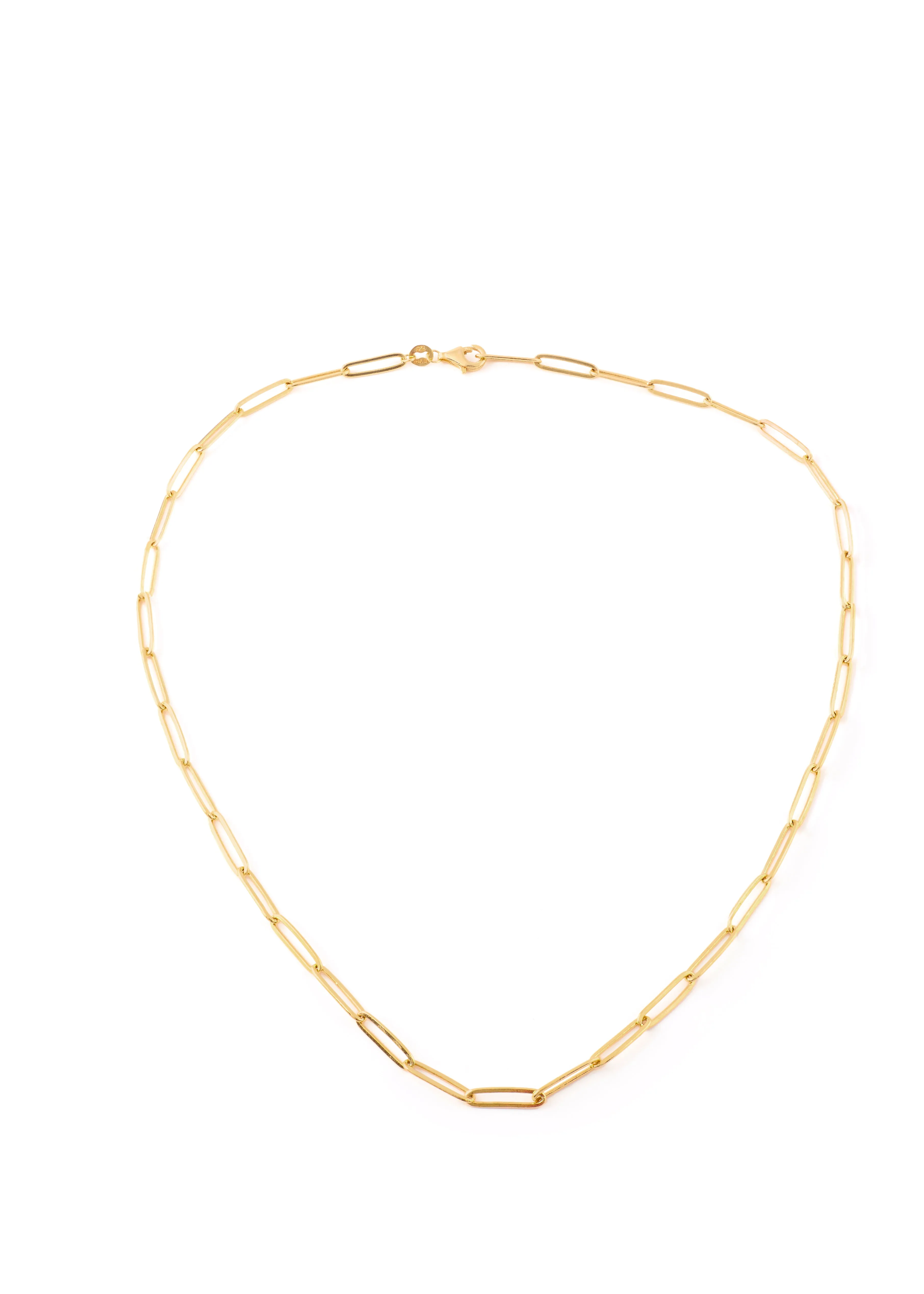 Gold Thin Rectangular Belcher Chain