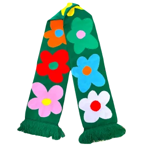 Grassy Green Flower Power Scarf