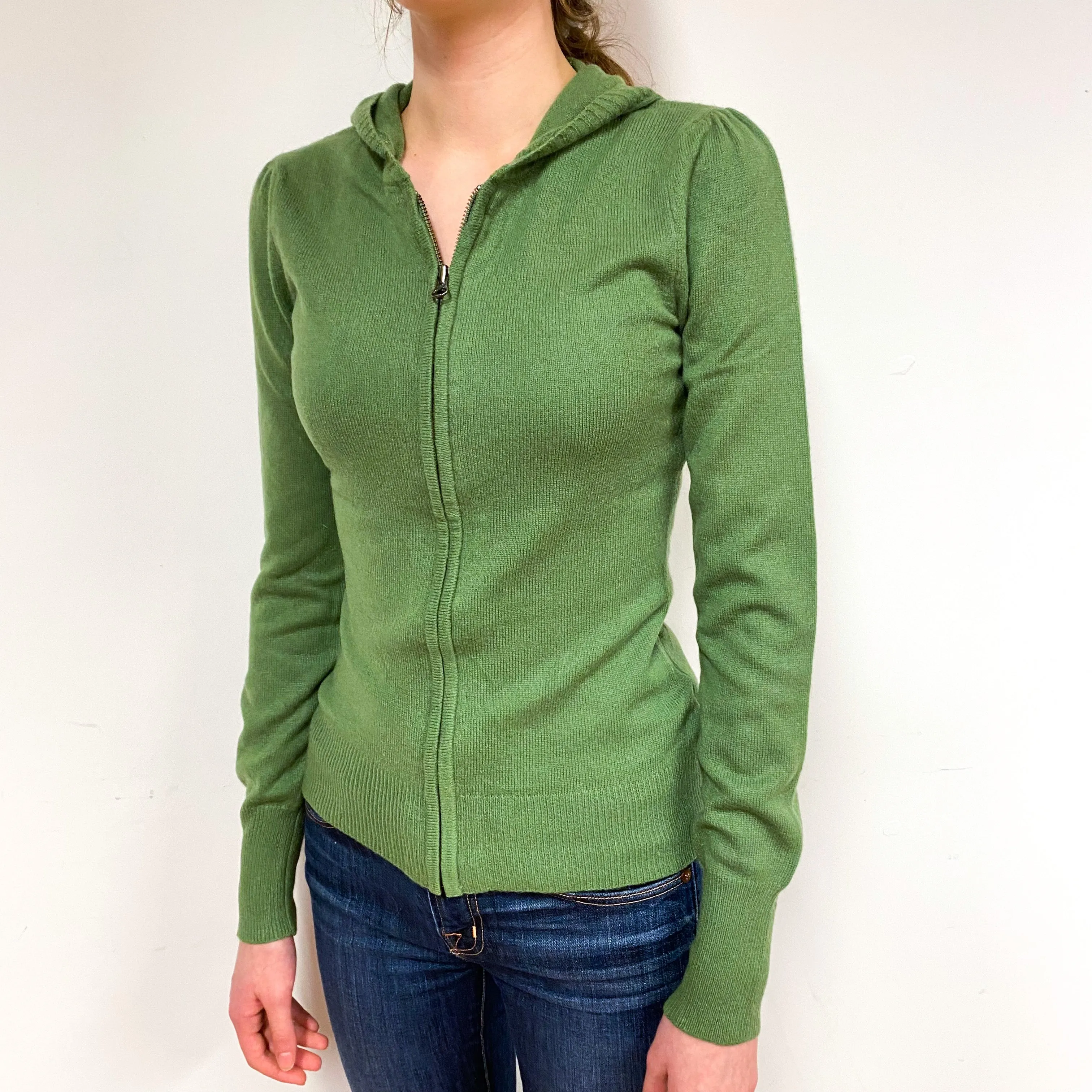 Green Green Cashmere Hoodie Jumper Extra Small