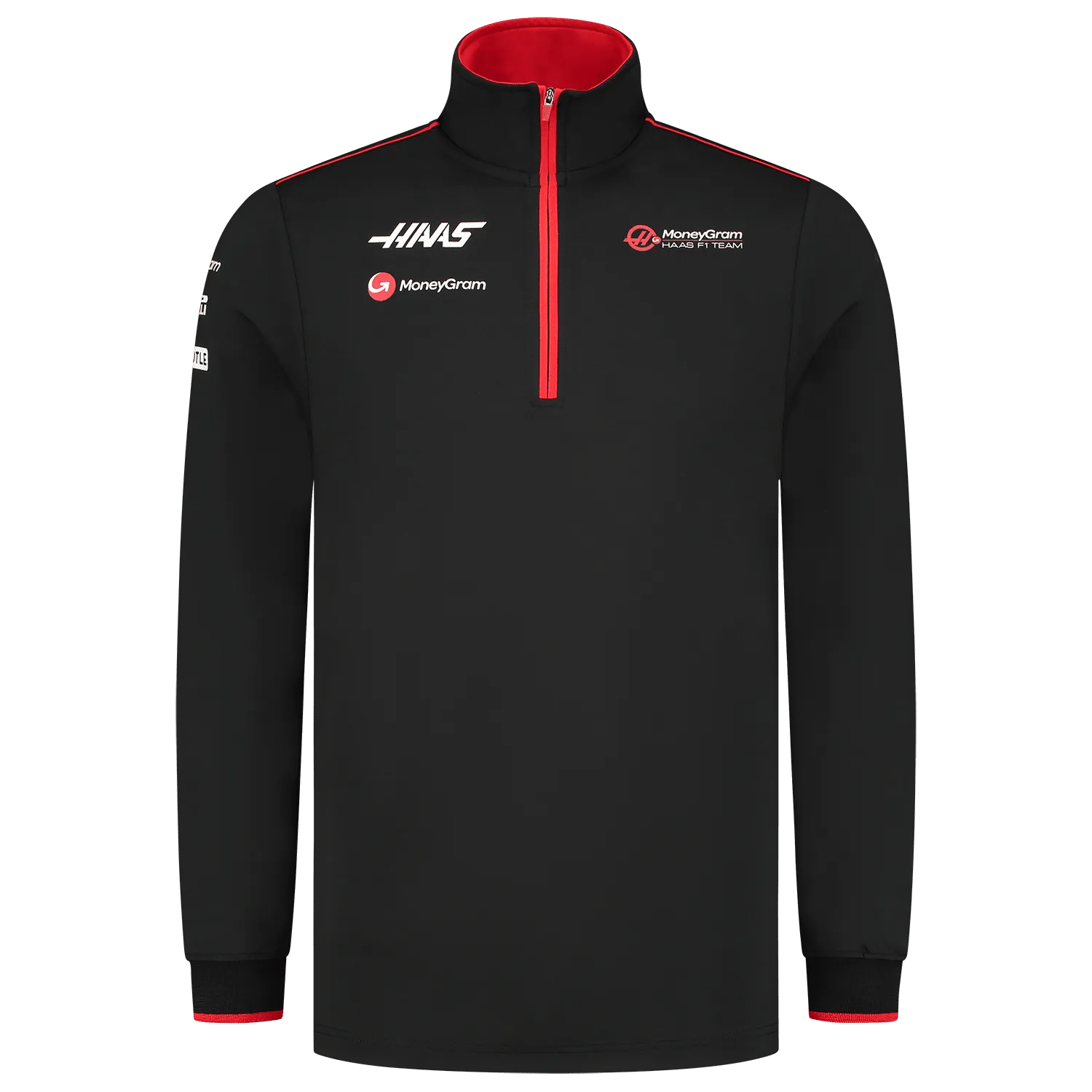 Haas Racing F1 2023 Team Fitted 1/4 Zip Sweater - Black