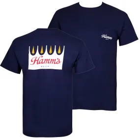 Hamm's Beer Logo Front And Back Print Men's Pocket T-Shirt